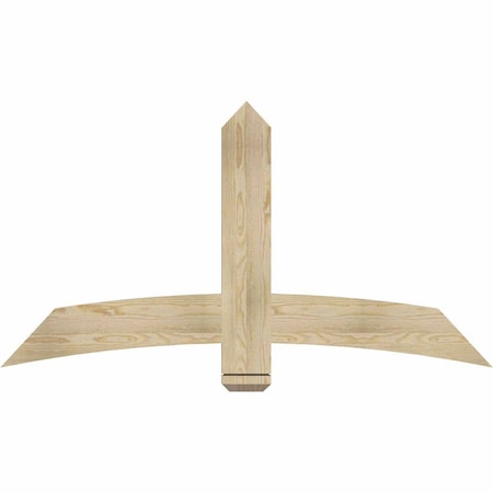Ekena Millwork Bellingham Rough Sawn Timber Gable Bracket, Douglas Fir, 60"W x 32"H x 2"D x 6"F, 13/12 Pitch GBW060X32X0206BEL00RDF